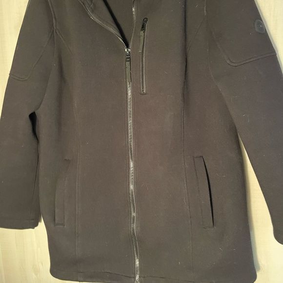 Andrew Marc black fleece coat jacket, size XXL - Picture 4 of 13